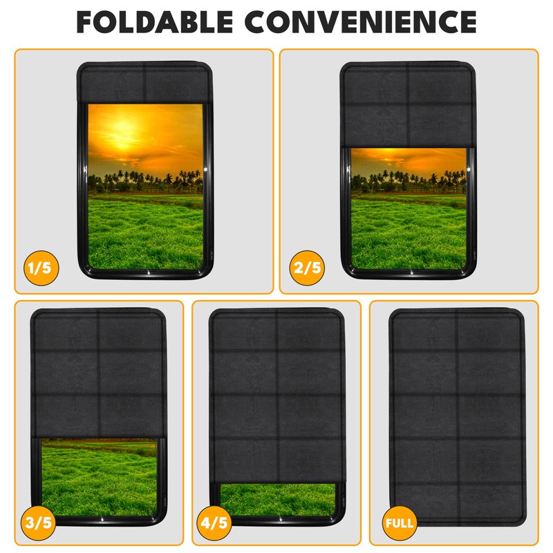 EcoNour RV Magnetic Window Shade for Side Door | Foldable