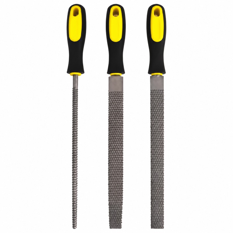 3-Piece Wood File Set – Carbon Steel Rasp Tools with