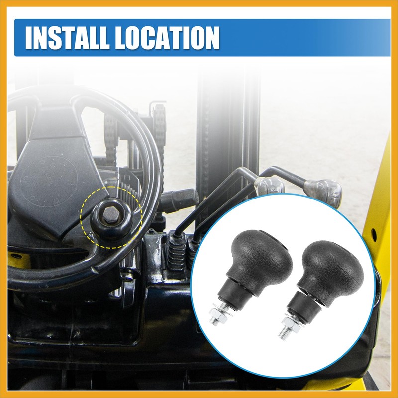 Partuto 2pcs Steering Wheel Knob 8mm Screw Steering Wheel Knob