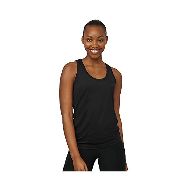 Women’s Fitness Tank Top, 1 Pack Sleeveless Racerback Loose Top for Workout, Gym, Running, Yoga (Black, Medium)