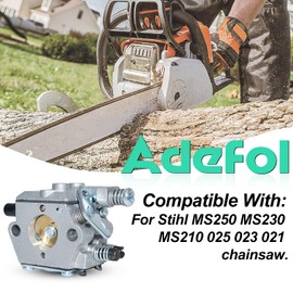 MS250 Carburetor for Stihl 021 023 025 MS210 MS230 Chainsaw Carb with 1123 160 1650 Air Filter Ignition Coil Fuel Line Tune Up Kit Replace for Walbro WT286