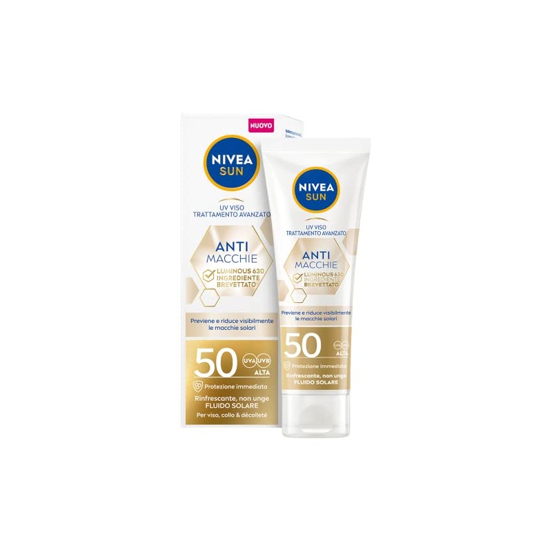 NIVEA Sun Anti-Stain Face Cream Luminous630 FP 50 in Tube,