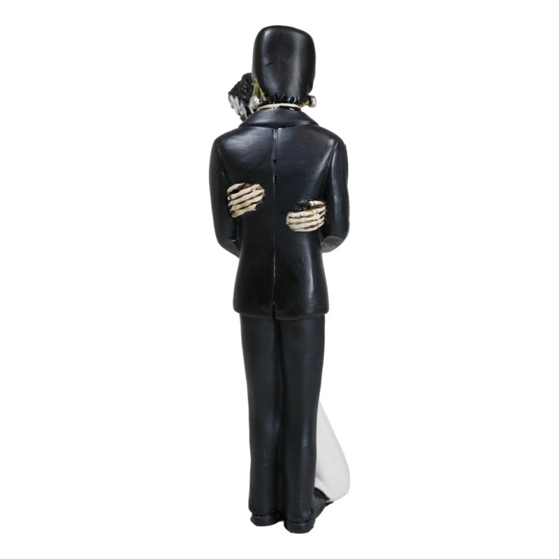 Ebros DOD True Love Kiss Skeleton Frankenstein Bride and Groom
