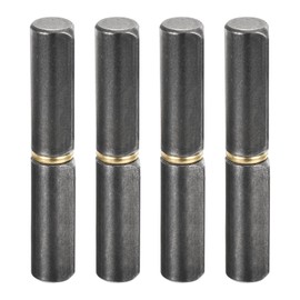 uxcell 4Pcs Weld on Barrel Hinges, 4" x 10/16" (LxD) Carbon Steel Weldable Detachable Barrel Hinges for Metal Gate Swing Door Trailer Ramp, 0.35" Pin OD