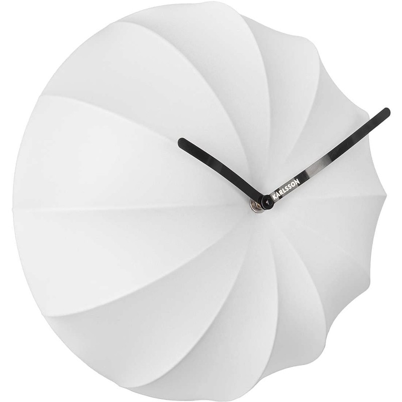 Antoine Peters Wall Clock Stretch Lycra White Diameter 40 cm