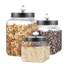 Style Setter Square Canister Set 3-Piece Glass Jars in 43,