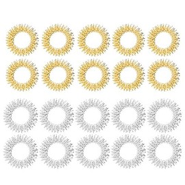Peakloong 20 Pieces Sensory Finger Rings, Finger Ring/Acupressure Ring Set Silent Stress Reducer and Massager