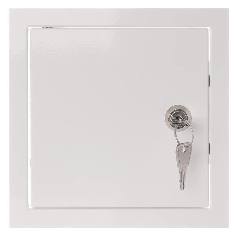 150x150mm / 6x6 inch White Metal Access Panel with Key