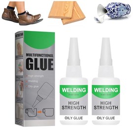 2PCS Welding High-Strength Oily Glue,Pegamento Universal Súper Instantáneo, Reparación Rápida,Unión Instantánea, Fuerte Adherencia,Adecuado para Plástico, Madera, Cerámica y Cuero