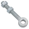 Swing Gate Long Eye Bolts Hinge + Nuts Adjustable Zinc