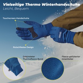 OOZi Winter Gloves for Men and Women, Touchscreen Thermal Windproof Gloves, Medium Weight Lining for Running, Cycling, Driving, Hiking
