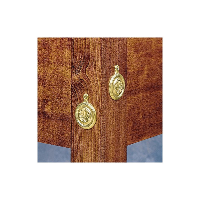 Fleur-de-lis Antique Brass - 1-3/4" Dia Bed Bolt Cover