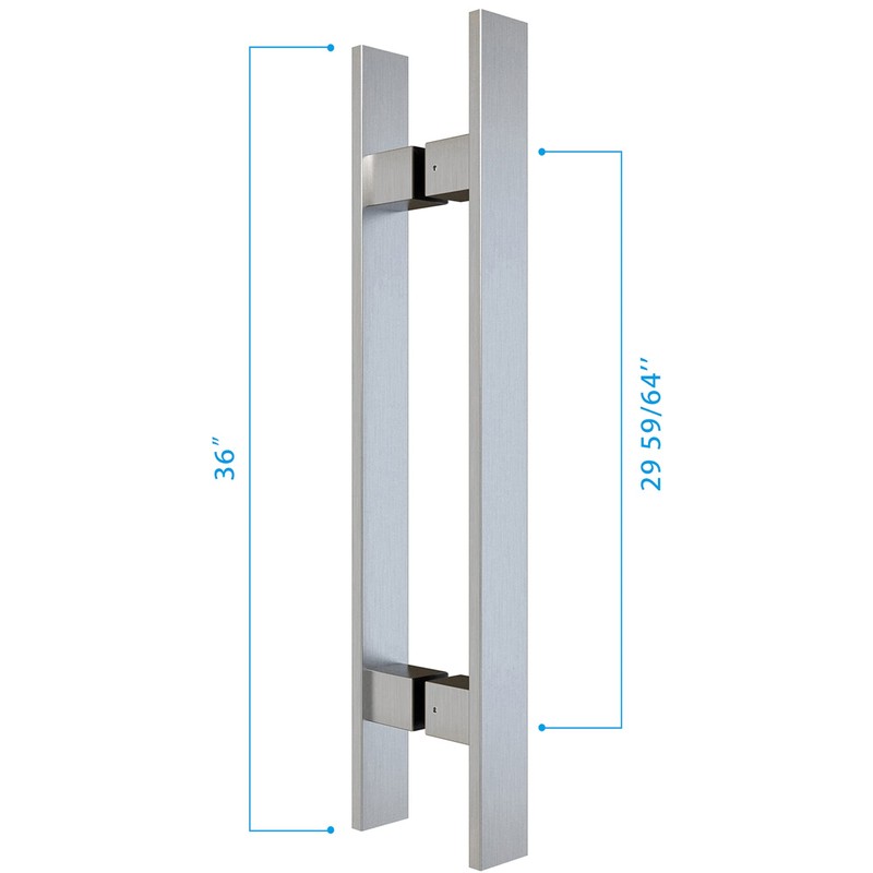 BARNSMITH 36" Barn Door Push Pull Handle,Heavy Duty Grade-304 Stainless