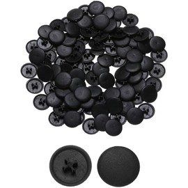 100 Pcs 11MM Screw Cap Covers Assortment Kit Rubber Caps, Plastic Self-Tapping Caps Hole Covers for Phillips Screws Head Rubber Caps, Cabinet, Decoration Tapping,Self-Tapping Screws (Black)
