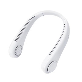 FANECK portable Neck Fan - 3 speed, USB Recharge, Quiet, Hands Free - Great for Summer, Office, outdoor & Work (White)