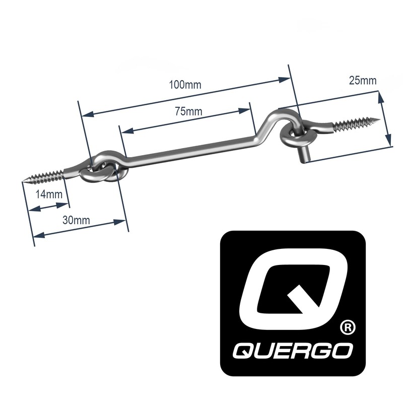 QUERGO - Cabin Hook - Door Hook and Eye Latch