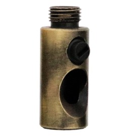 Art Deco Emporium Antique Brass Side Entry Cord Grip for Side Wiring of a Lampholder with Bottom Feed