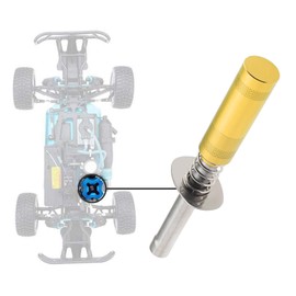 Create idea Gold Glow Plug Igniter RC Car Engine Starter Tool Aluminium Alloy Suitable for HSP 1/10 Nitro RC Model Car 14 cm Aluminium Alloy Glow Plug Plug