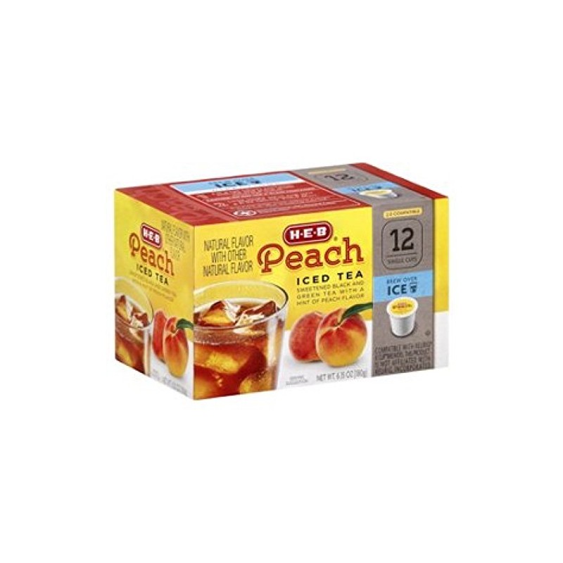 3 Pack of 12 Count H.E.B Peach Iced Tea Single