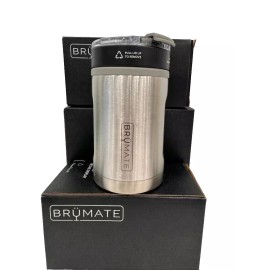 BrüMate Hopsulator DUO 2-in-1 Can Cooler Insulated for 12oz SILVER