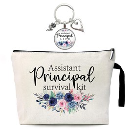 ZHANTUONE Assistant Principal Survival Kit Cosmetic Bag keychain pendant，Assistant Principal Gift ，Thank you Assistant Principal Gift，Assistant Principal Retirement Gift， Graduation Gift