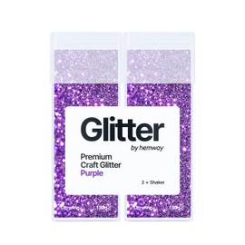 Purple Twin Pack Glitter, 2 x Ultrafine 130G/4.58OZ Craft Glitter Shakers, Craft Glitter for Resin, Metallic Iridescent Sequin Flake Bulk, Glitter for Makeup Body, Tumblers Glitter