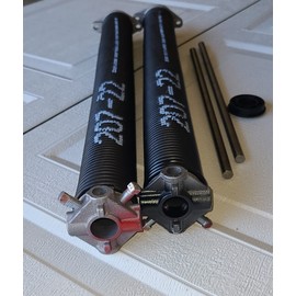 Pair of 207 X 2" X 22" Garage Door Torsion Springs with Winding Bars