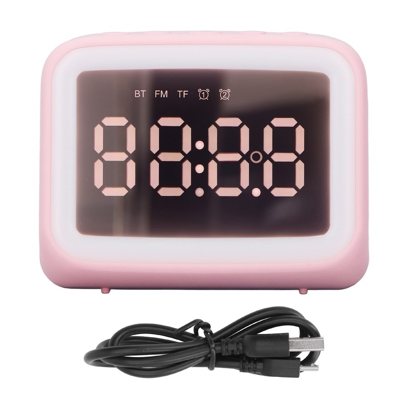 Alarm Clock Radio TF Card Music Player LED Night Light