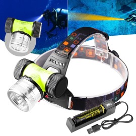 X.store Underwater 262ft Waterproof Scuba Diving Light LED Headlamp Headlight Flashlgiht