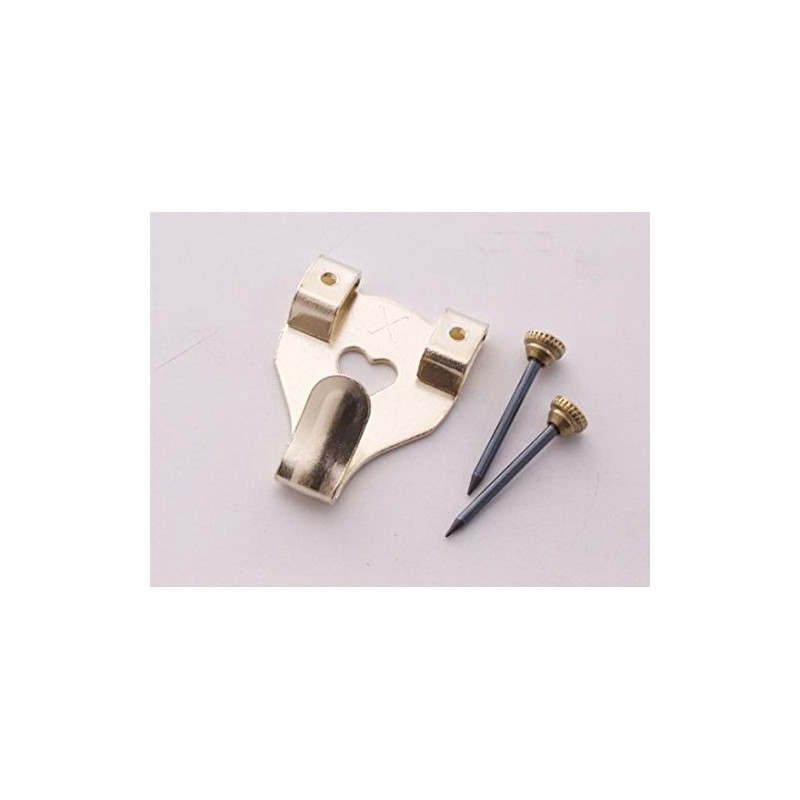 X Picture Hooks No.3 Brass Plated 3 Pack Blister -