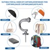 12 PCS Curtain Tie Backs Hooks, Curtain Holdbacks Silver Tie