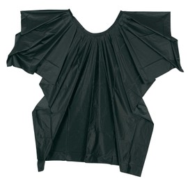 Comair Hairdressing Cape Plastic Black Soft Film with Velcro Fastener Waterproof 1 Piece