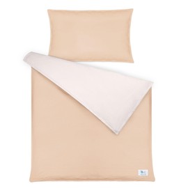 lulumoon Children's Bed Linen 100 x 135: Duvet Cover 100 x 135 cm + Pillowcase 40 x 60 cm Oeko-Tex 100% Cotton, High-Quality Jersey Bed Linen, Soft and Skin-Friendly Bed Linen for Baby (Apricot)