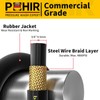 POHIR 8FT Pressure Washer Whip Hose 4800psi 3/8'' Steel Wire