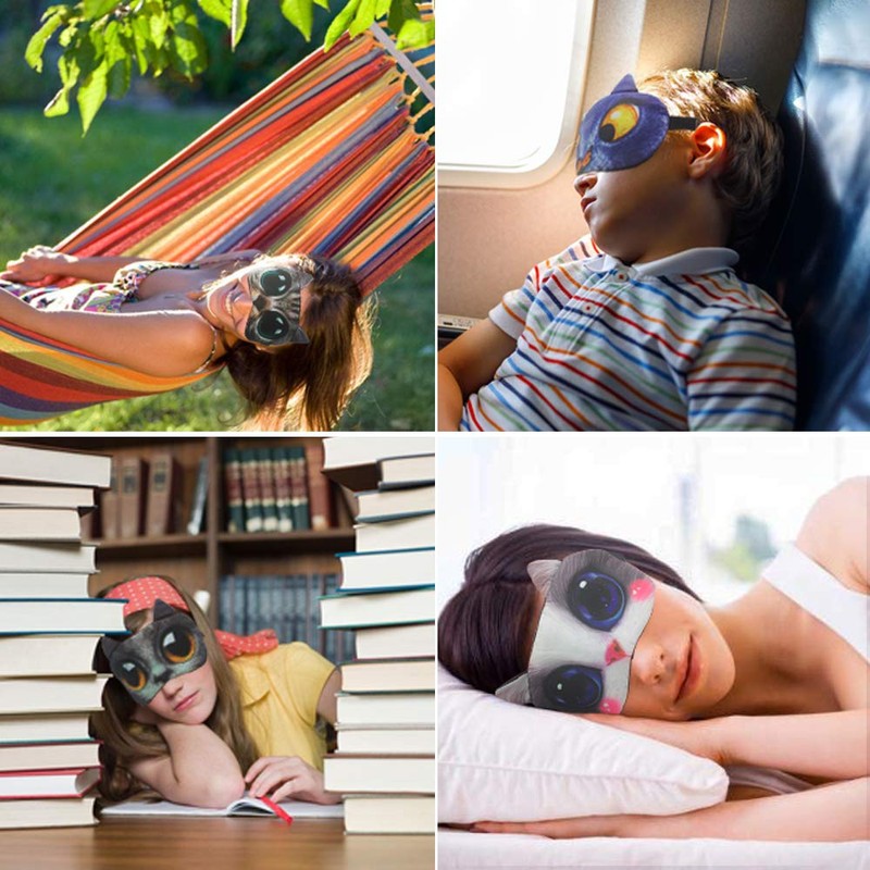 HYCLES 10 Pack Cartoon Animal Cute Sleep Eye Mask with