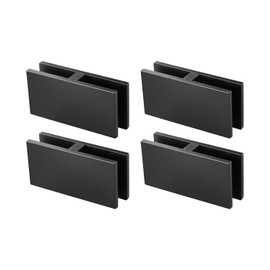 Happybuy 4 PCS Glass Clamp, Rectangle Railing Bracket for 0.31"-0.47" Tempered Glass, 304 Stainless Steel Mounting Clamp, 0.2” Thick Shelf Bracket for Balcony, Pool, Stair