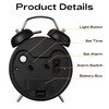 AKCISOT Loud Alarm Clock for Heavy Deep Sleepers, 4.5 Inches