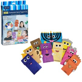 Hanukkah Hand Puppet Kit Gift Set by Rite Lite | Perfect Chanukah Gift for Kids Fun Arts & Crafts Kit Includes 10 Paper Bag Puppets & Foam Decorations! Jewish Holiday Party Goodie Bag Favors!