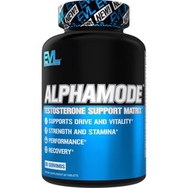 Evlution Evlution Nutrition Alphamode - Support Matrix for Men - Performance + Recovery Supplement Strength + Stamina Support - Vitamin D3 & B6, Ashwagandha Root & Horny Goat Weed Extract - 30 Servings