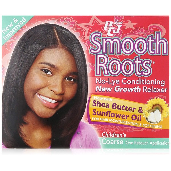 Lusters PCJ Pretty-N-Silky Smooth Roots No-Lye Conditioning New Growth Relaxer Kit, Childrens Coarse - 4 OZ
