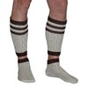 2 Piece Long Embroidered German Lederhosen Cotton Socks Cream /