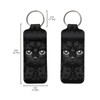 Gearider Boho FLoral Cat Face Lipstick Holder Keychain, Compact Lip