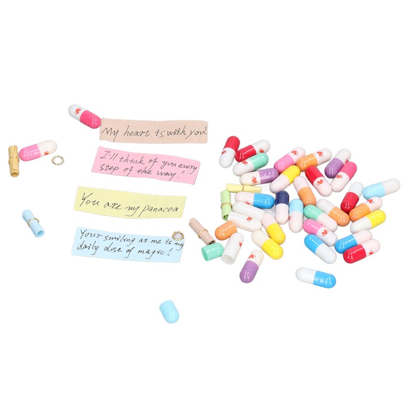 370Pcs Message Capsules Deliver Message Cute Patterns Cute Love Capsules