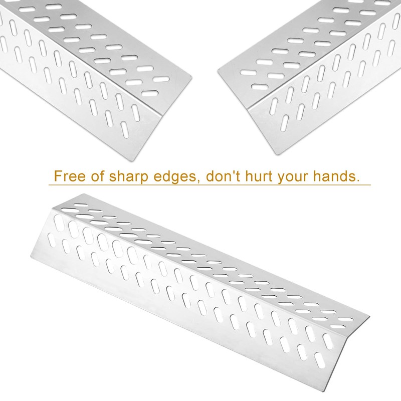 Zemibi Stainless Steel Flame Tamers, 4 PC Grill Heat Plate