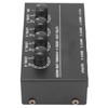 4 Channel Line Mixer Stereo Compact Low Noise Adjustable Volume