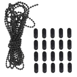 KALUROIL Roller Chain High-Quality Curtain Rods & Accessories for Stylish Window Decorations - Includes 10 m Roller Blind Chain & 20 Clips (Black)