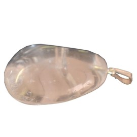 Bergkristall Stein Kettenanhänger für Damen und Herren | Echter Kristall Edelstein Anhänger mit Silberöse | Bergkristall Trommelstein Heilstein Schmuck