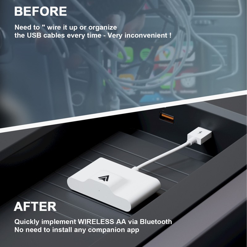 Wireless Auto Car Adapter For Android Type C Plug and