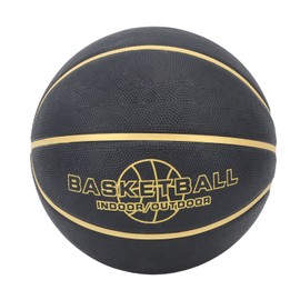 Black Basketball Training Wear Resistance Safe Large Particles Easy Grip Teenager Rubber Basketball for School Size 3(18cm/7.1in)