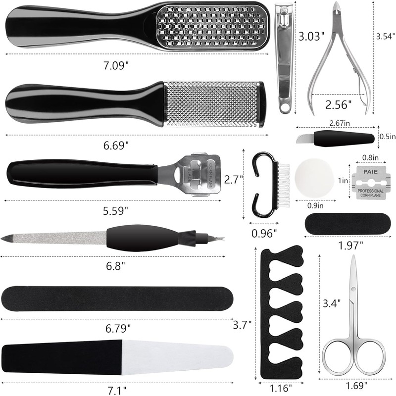 Professional Manicure and Pedicure Tool Kit Exfoliation Foot File Set: